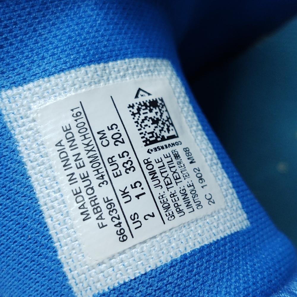 🟦Sz 2 Converse Star Replay Blue Tropic Canvas Sneakers - Picture 15 of 15